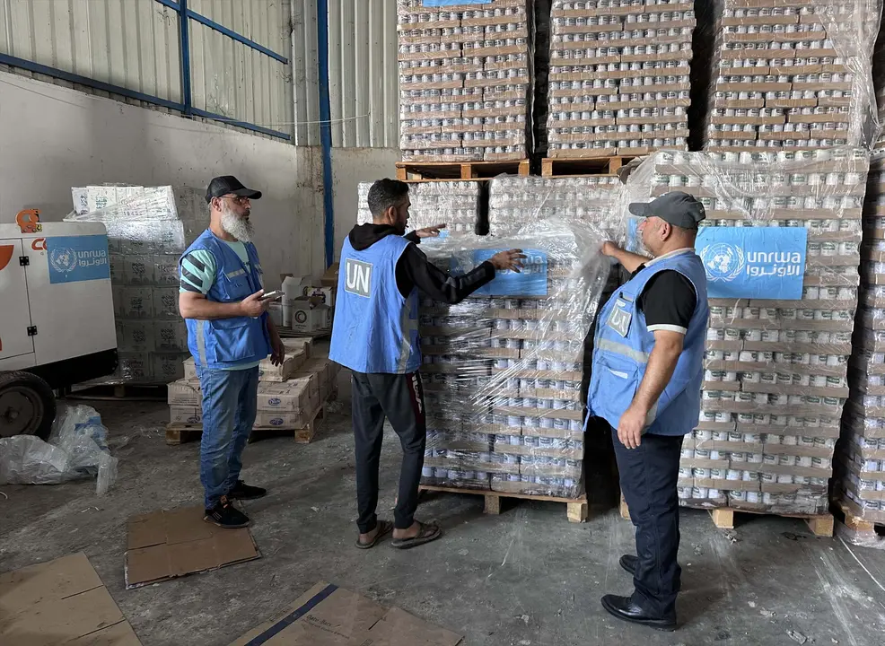 Trabajadores de la UNRWA. EP / Suliman El-Fara