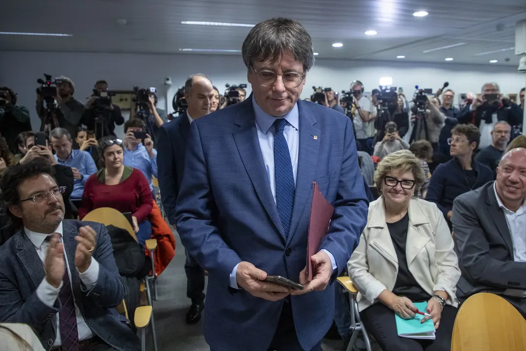 El expresidente de la Generalitat y eurodiputado de Junts, Carles Puigdemont. EP / Archivo