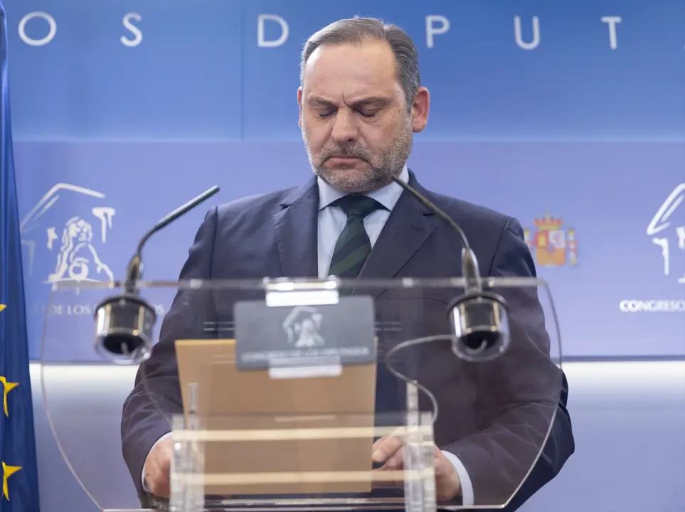 El exministro de Transportes y diputado del PSOE, Jos&eacute; Luis &Aacute;balos, durante una rueda de prensa. EP / Eduardo Parra