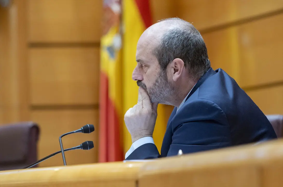 El presidente del Senado, Pedro Roll&aacute;n, durante una sesi&oacute;n de control al Gobierno, en el Senado. EP / Alberto Ortega