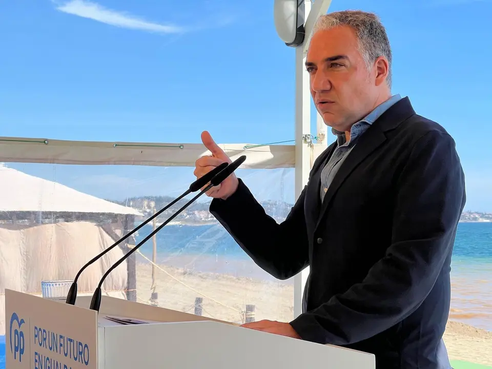 El vicesecretario de Coordinaci&oacute;n Auton&oacute;mica y Local y An&aacute;lisis Electoral del PP, El&iacute;as Bendodo, en un acto en Mijas. EP
