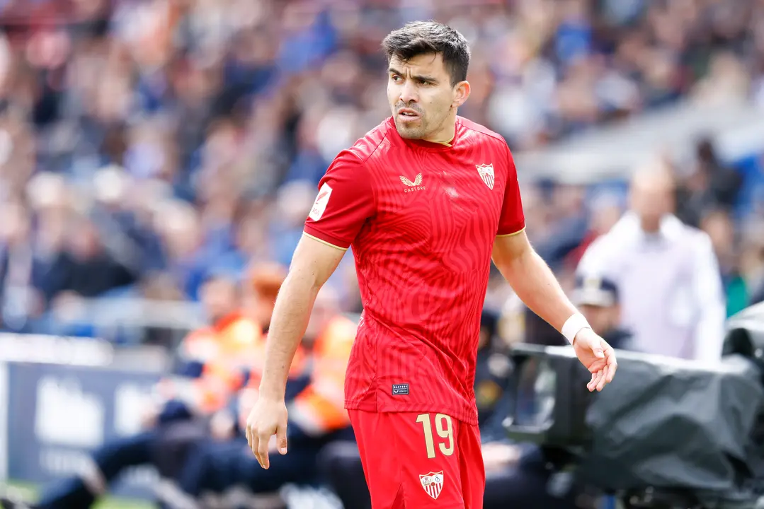 Marcos Acu&ntilde;a en el Getafe-Sevilla / Oscar J. Barroso