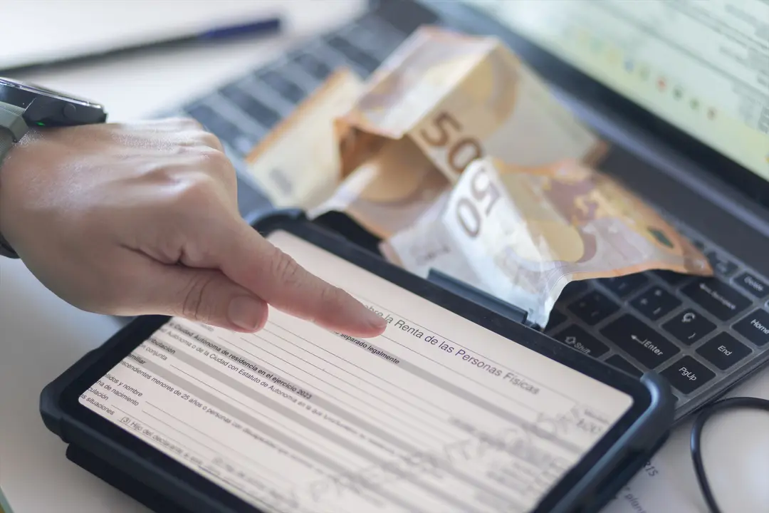 Vista de la declaraci&oacute;n de la renta en una tablet. Eduardo Parra