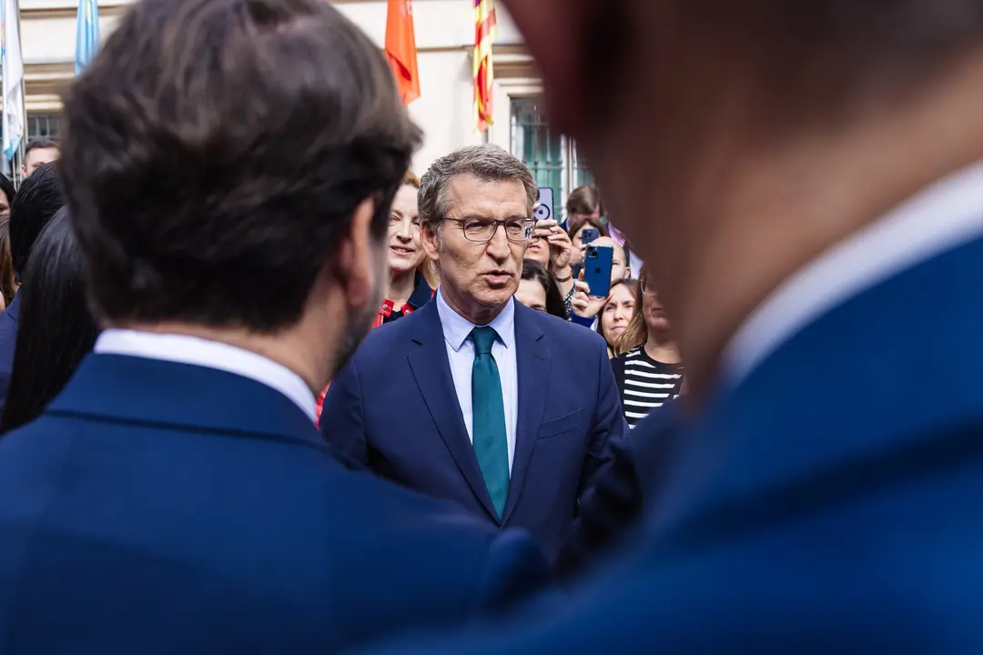 El presidente del Partido Popular, Alberto N&uacute;&ntilde;ez Feij&oacute;o. Carlos Luj&aacute;n