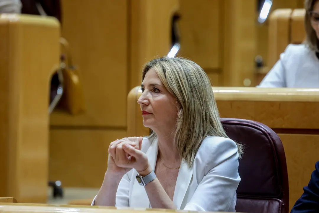 La portavoz del Partido Popular en el Senado, Alicia Garc&iacute;a Rodr&iacute;guez, durane una sesi&oacute;n de control al Gobierno. Ricardo Rubio