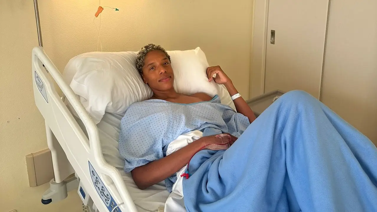 La atleta Yulimar Rojas en el hospital. / Yulimar Rojas