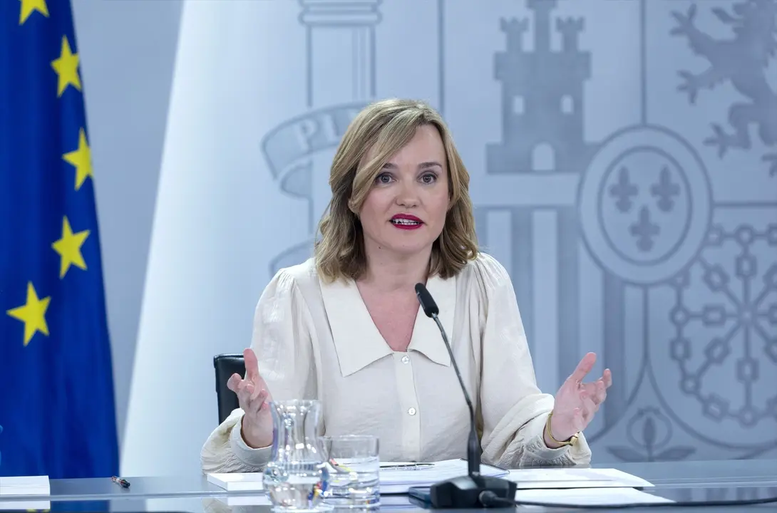 La ministra Portavoz, de Educaci&oacute;n, Formaci&oacute;n Profesional y Deportes, Pilar Alegr&iacute;a. Alberto Ortega