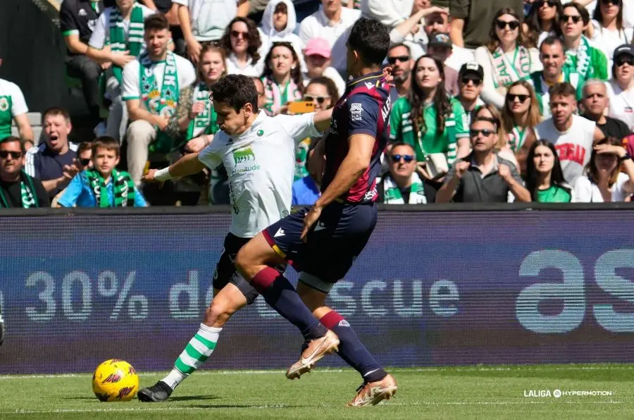 Marco Sangalli durante el encuentro de hoy. / Liga Hypermotion