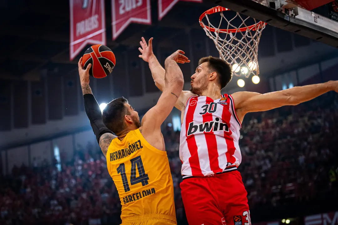 Partido entre Olympiacos y Barcelona. / FCB
