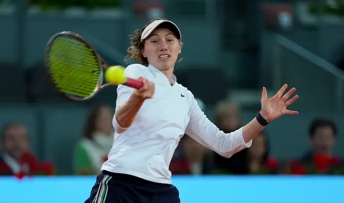 Cristina Bucsa de Espa&ntilde;a juega dobles con Sara Sorribes de Espa&ntilde;a contra Anastasia Pavlyuchenkova y Anastasia Potapova durante el Mutua Madrid Open 2024, ATP Masters 1000 y WTA 1000, torneo celebrado en la Caja Magica el 03 de Mayo de 2024 en Madrid, Espa&ntilde;a.
Fecha: 03/05/2024.

Firma: AFP7 / Europa Press - S&oacute;lo para uso en Espa&ntilde;a