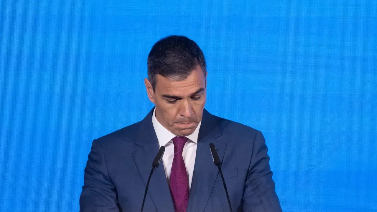 El presidente del Gobierno, Pedro S&aacute;nchez, interviene durante el foro &lsquo;CREO&rsquo;. Eduardo Parra