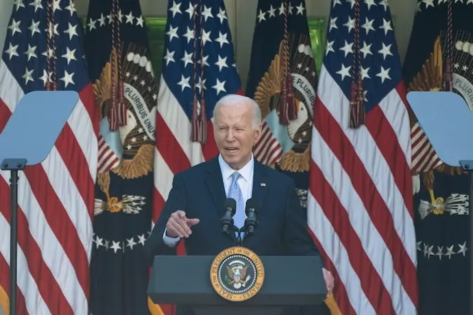 El presidente de los Estados Unidos, Joe Biden, habla durante la celebraci&oacute;n del Mes de la Herencia Jud&iacute;a Estadounidense en la Casa Blanca en Washington, DC, el 20 de mayo de 2024

Firma: Europa Press / Contacto / Chris Kleponis