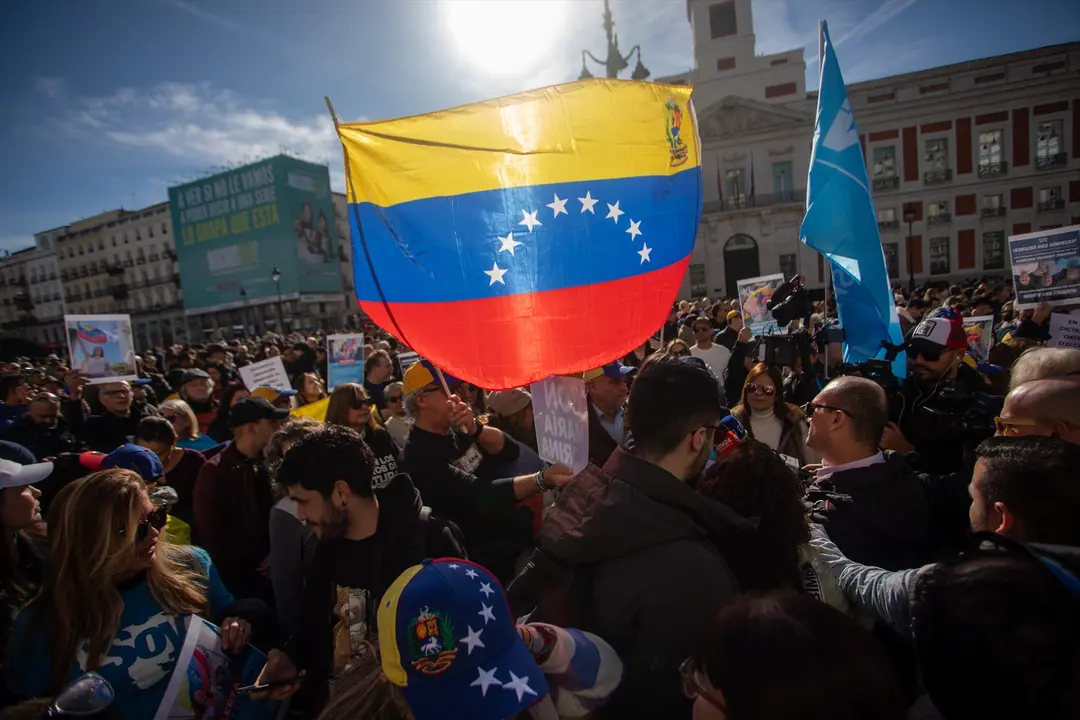 Una manifestaci&oacute;n de venezolanos en el exilio que quieren votar. EP / Archivo
