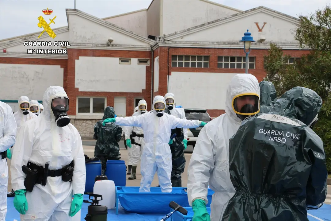 La Guardia Civil realiza en Cantabria un curso de formaci&oacute;n y un simulacro de amenazas nucleares y biol&oacute;gicas. Guardia Civil