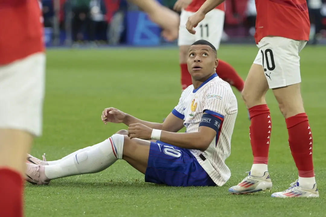 Kylian Mbappe durante un encuentro con la selecci&oacute;n. AFP7