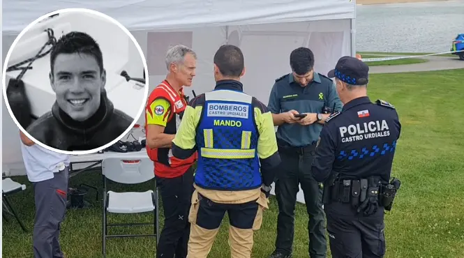 Dispositivo de b&uacute;squeda del buzo desparecido. / 112 Cantabria