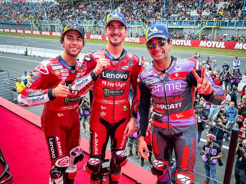Podio del GP de los Pa&iacute;ses Bajos. / MotoGP