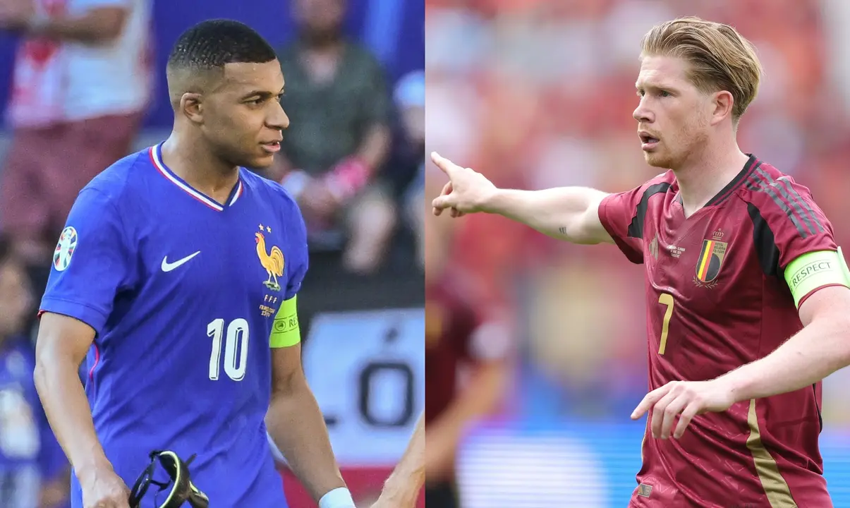Kylian Mbapp&eacute; y Kevin de Bruyne, lideran a Francia y B&eacute;lgica, respectivamente. / E.P.
