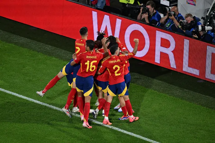 La selecci&oacute;n nacional celebra un gol en la Eurocopa. / EP