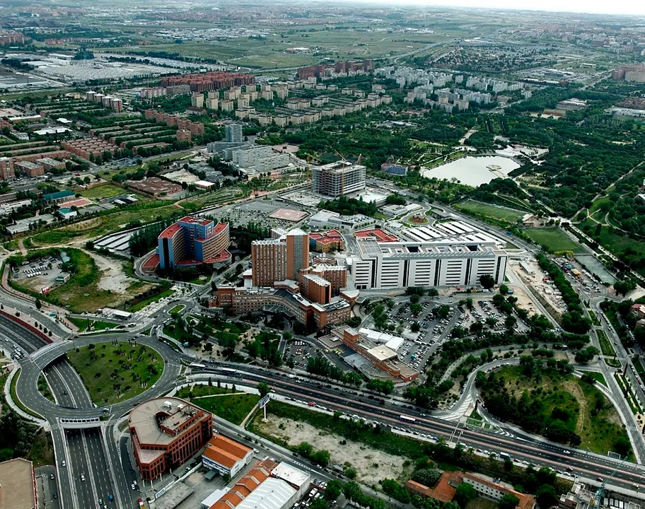 Vista a&eacute;rea de una zona de Madrid. EP