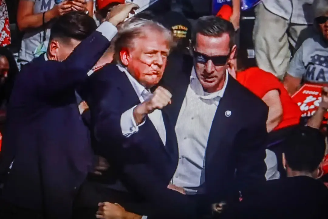 Una captura de pantalla de un v&iacute;deo tras el atentado a Donald Trump. Artem Priakhin