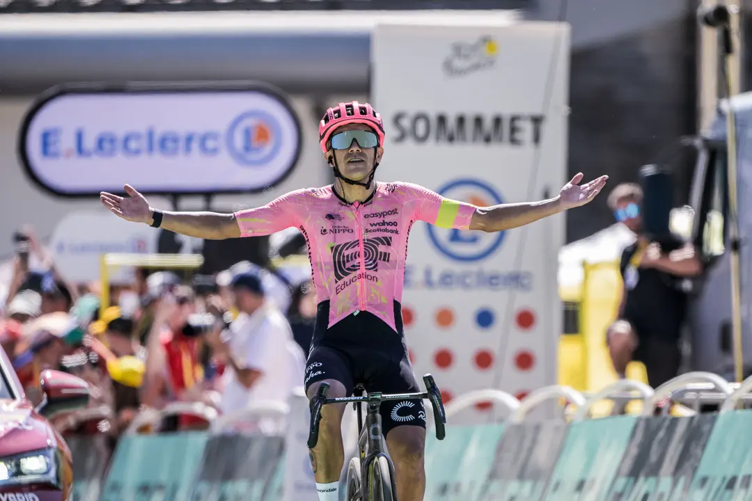 Primera victoria de etapa para 
Carapaz, primera victoria de etapa para Ecuador. / Tour de Francia