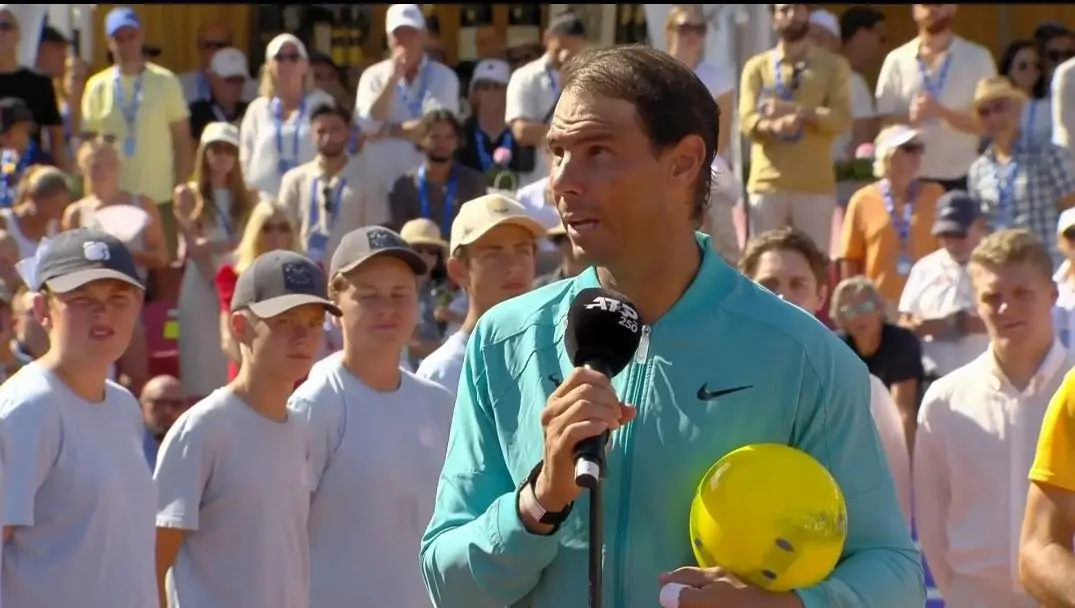 Rafa Nadal tras caer ante Nuno Borges en Suecia. / Red X