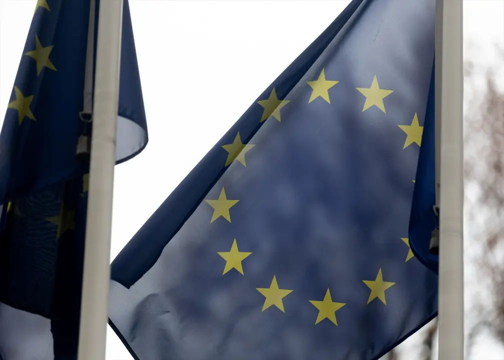 Una bandera de la Uni&oacute;n Europea. Eduardo Parra