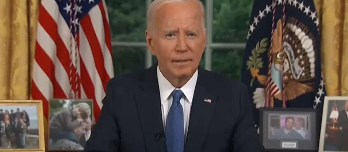 Joe Biden durante un mensaje a los ciudadanos. / RRSS