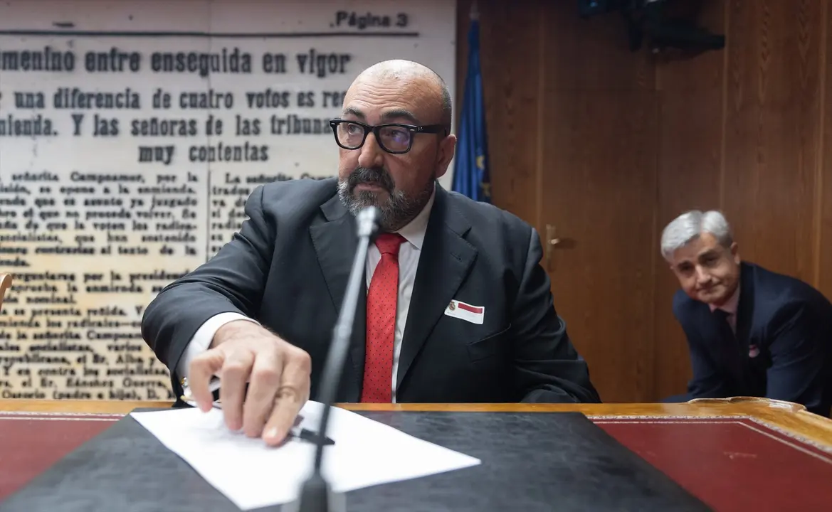 El exasesor del exministro Jos&eacute; Luis &Aacute;balos, Koldo Garc&iacute;a, comparece en la Comisi&oacute;n del Senado. Eduardo Parra / Archivo