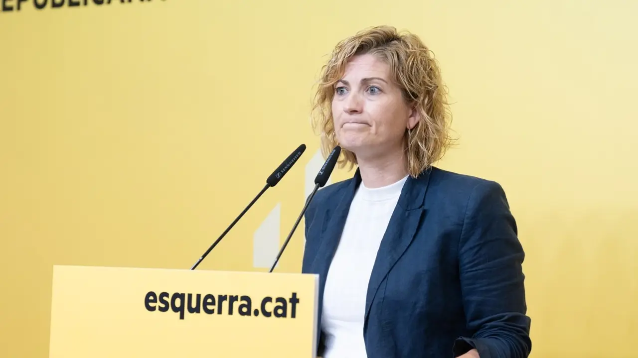 La vicepresidenta primera de la Mesa del Parlament y diputada de ERC, Raquel Sans. 
 David Zorrakino