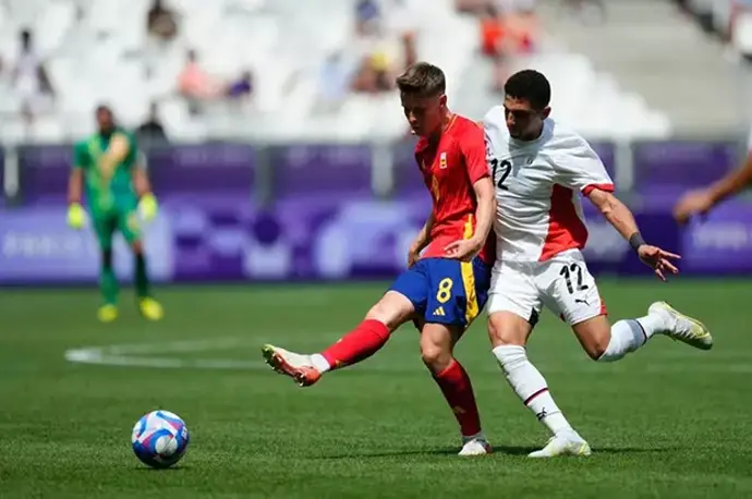 La selecci&oacute;n espa&ntilde;ola de f&uacute;tbol, ante Egipto en Paris 2024. / RFEF