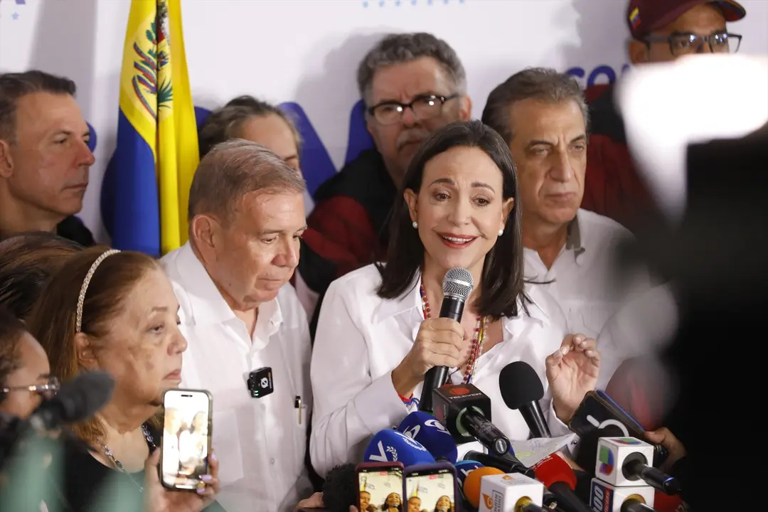 La l&iacute;der de la oposici&oacute;n venezolana, Mar&iacute;a Corina Machado. Jeampier Arguinzones
