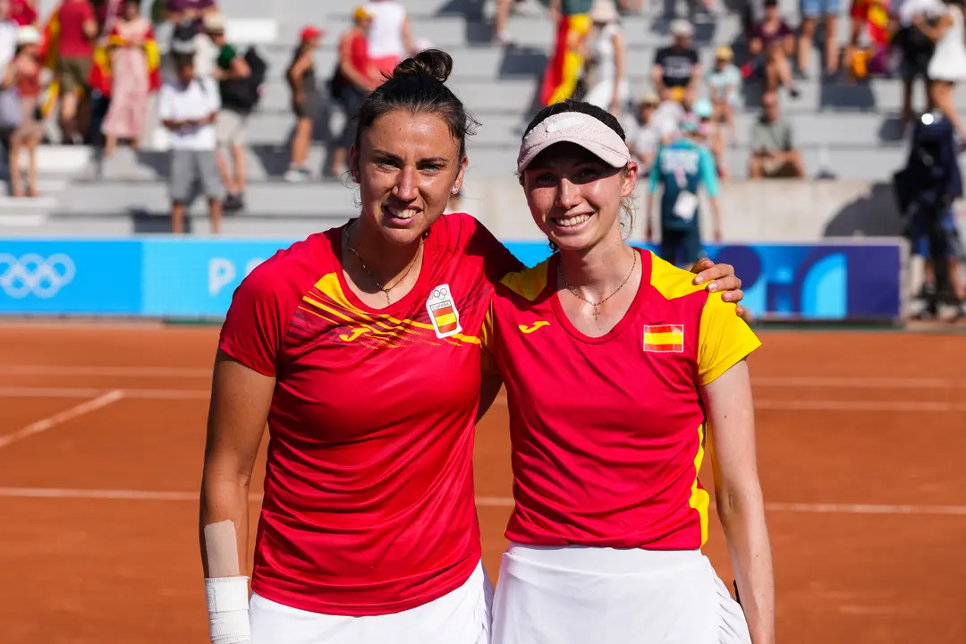 La pareja espa&ntilde;ola formada por Sara Sorribes y Cristina Bucsa. / Alvaro Diaz