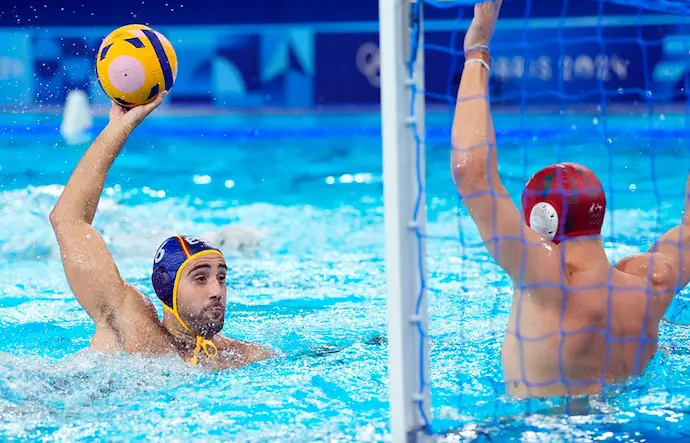 El equipo espa&ntilde;ol de waterpolo masculino en los Juegos Ol&iacute;mpicos de Paris 2024. / COE