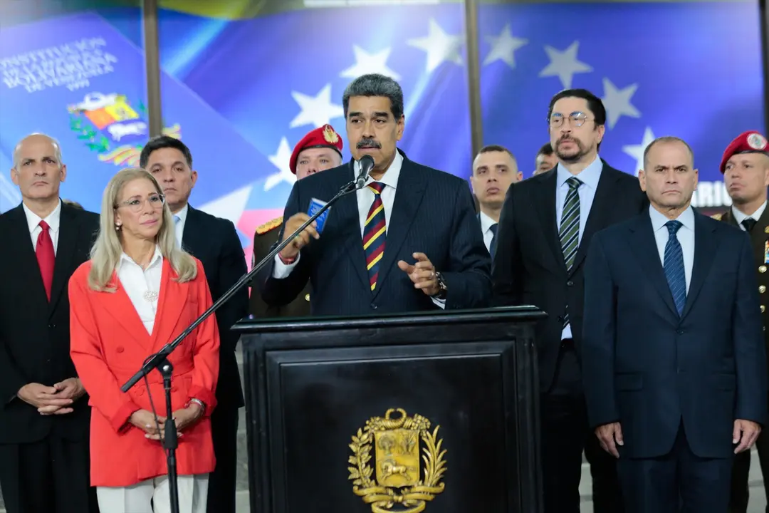 Nicol&aacute;s Maduro hablando desde el Tribunal Supremo de Justicia. Milagros Nunez