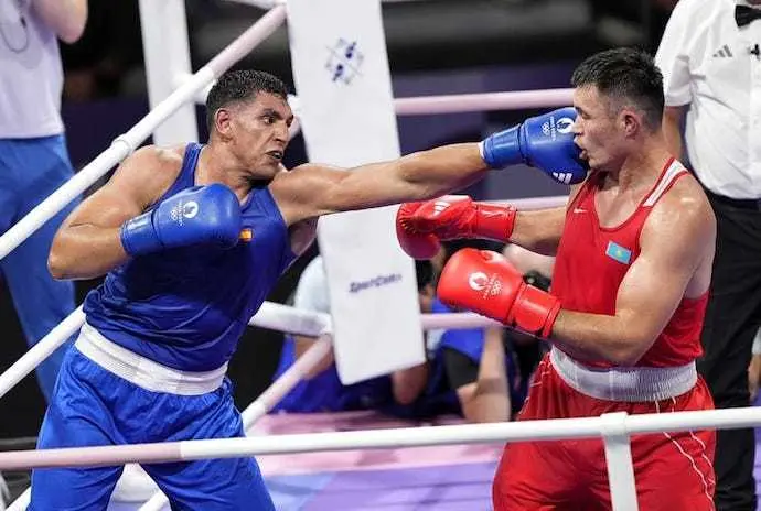 El boxeador espa&ntilde;ol, Ayoub Ghadfa. / COE
