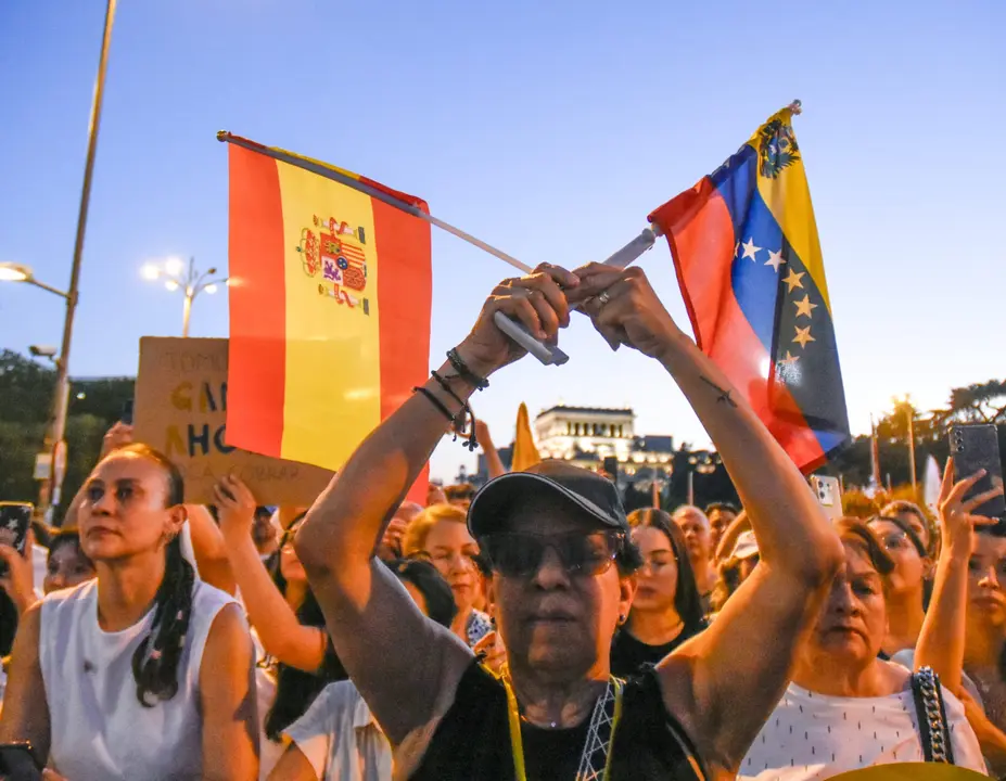Manifestaci&oacute;n de venezolanos el pasado 3 de agosto en Madrid. / RICHARD ZUBELZU