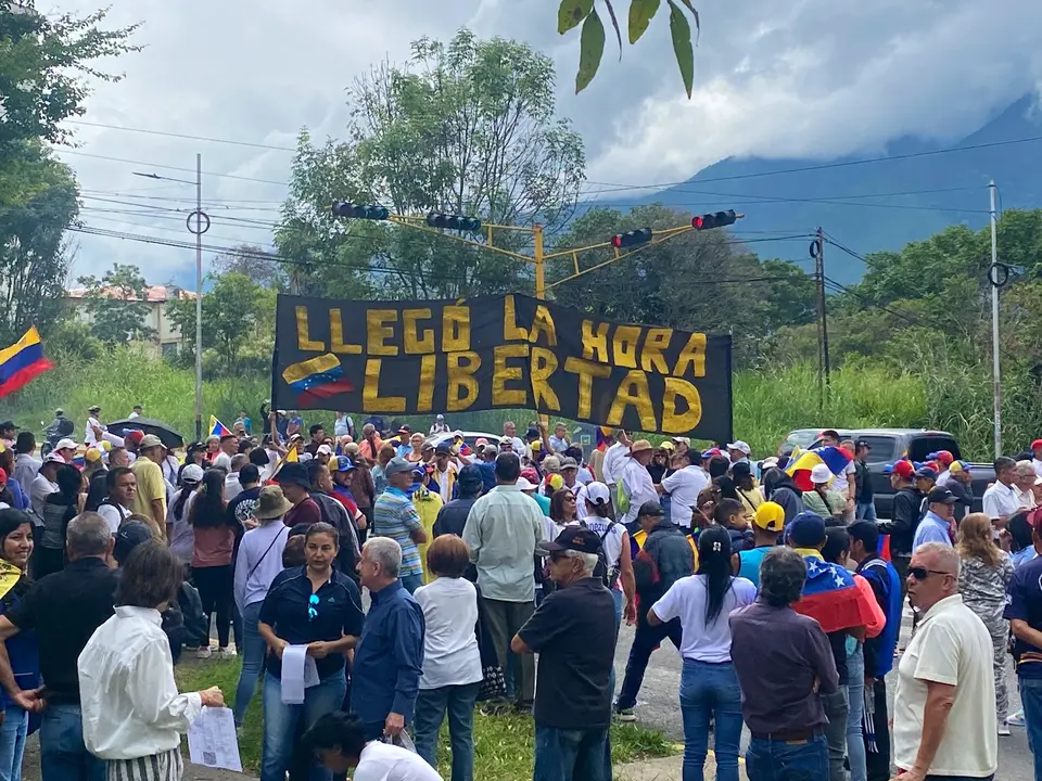 Cientos de venezolanos comienzan a concentrarse para defender la libertad. / Red Social X