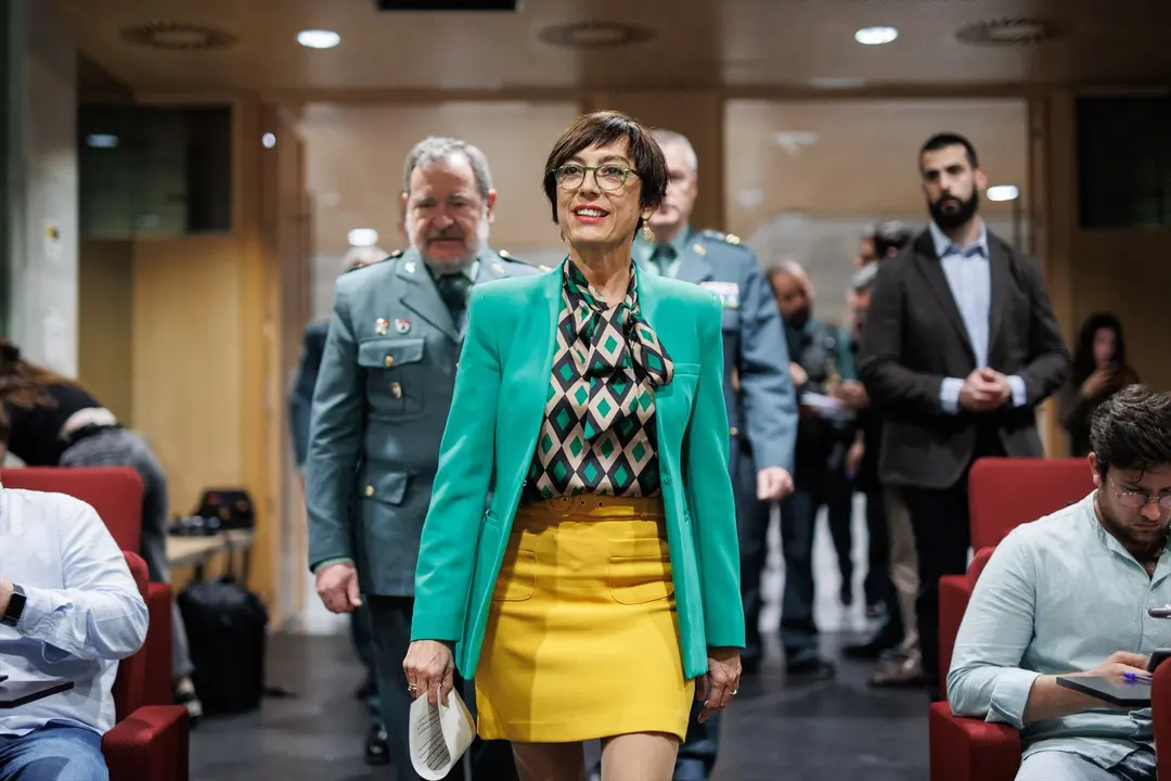 La exdirectora general de la Guardia Civil, Mar&iacute;a G&aacute;mez, a su llegada a un acto. / Alejandro Mart&iacute;nez V&eacute;lez  / Archivo