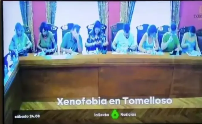 Momento del pleno en el que ocurre el altercado. / X