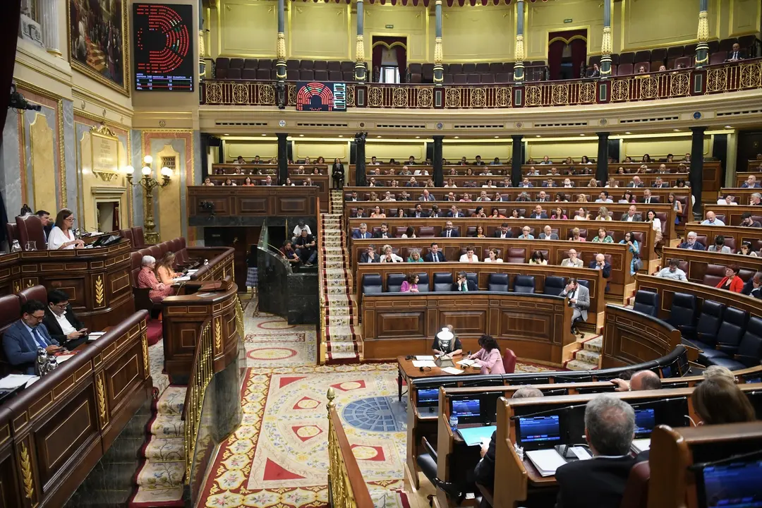 Vista general del hemiciclo del Congreso de los Diputados. / Fernando S&aacute;nchez / Archivo