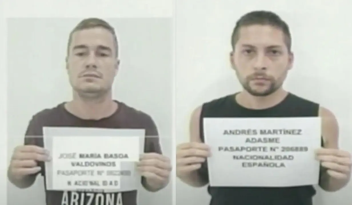 Imagen difundida por Venezuela de los espa&ntilde;oles detenidos. / Facebook