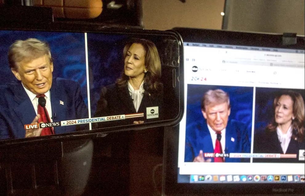 24 de octubre de 2007, Nueva York, Nueva York, EE.UU.: El ex presidente Donald Trump debate con la vicepresidenta Kamala Harris durante su primer debate presidencial en Filadelfia, Pensilvania: 906565028, Licencia: Derechos gestionados, Restricciones: , Liberaci&oacute;n de modelo: no, L&iacute;nea de cr&eacute;dito: Billy Tompkins / Zuma Press / ContactoPhoto Licencia editorial leer m&aacute;s v&aacute;lida s&oacute;lo para Espa&ntilde;a y 3 MESES desde la fecha de la imagen, despu&eacute;s elim&iacute;nela de su archivo. Para uso no editorial y sin licencia, p&oacute;ngase en contacto con EUROPA PRESS.
Fecha: 10/09/2024.
Firma: Billy Tompkins / Zuma Press / ContactoPhoto - S&oacute;lo para uso en Espa&ntilde;a