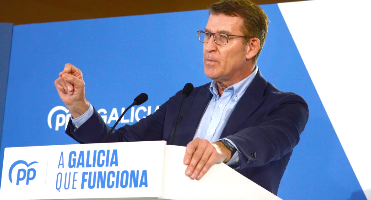 El l&iacute;der de la oposici&oacute;n y presidente del PP, Alberto N&uacute;&ntilde;ez Feij&oacute;o.