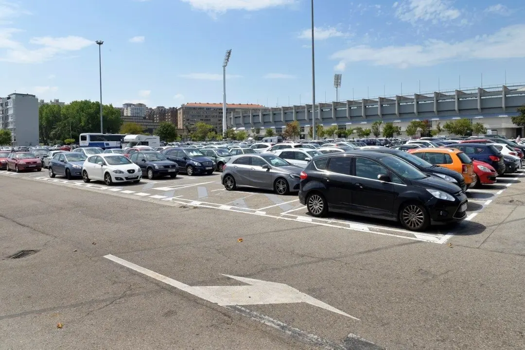 El parking de los Campos de Sport del Sardinero. EP / Archivo