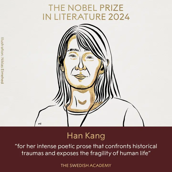 La escritora surcoreana Han Kang, Premio Nobel de Literatura 2024. / P.N.L.
