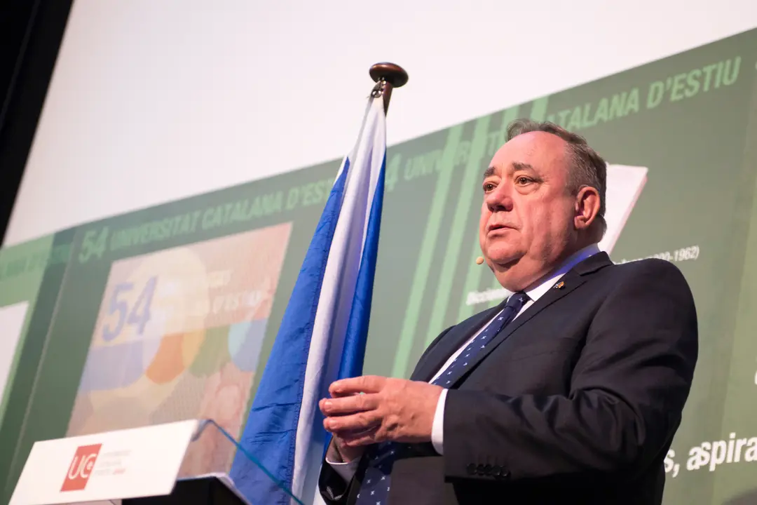 El exprimer ministro escoc&eacute;s y l&iacute;der del Alba Party, Alex Salmond. / Gl&ograve;ria S&aacute;nchez