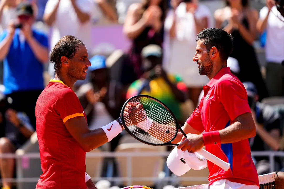 Novak Djokovic y Rafa Nadal en el &uacute;ltimo partido que les enfrent&oacute; en los JJ.OO. / EP