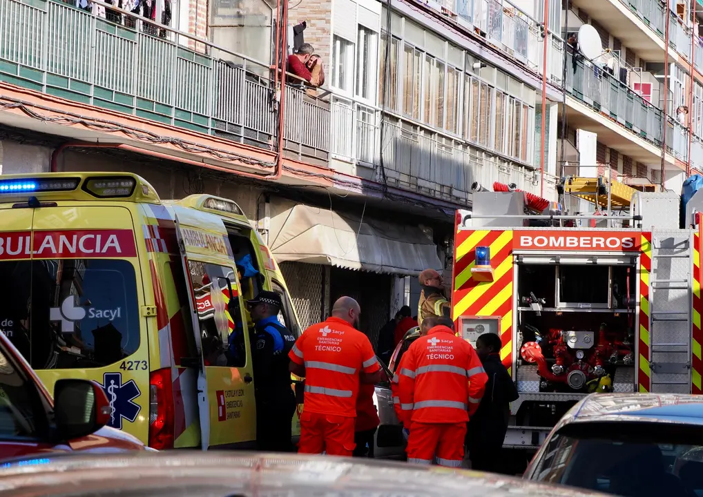 Valladolid 3/2/2024. Explosi&oacute;n en la calle Cisne n&uacute;mero tres. En el piso cuarto. De la capital vallisoletana, en el barrio de Pajarillos. EUROPA PRESS/CLAUDIA ALBA